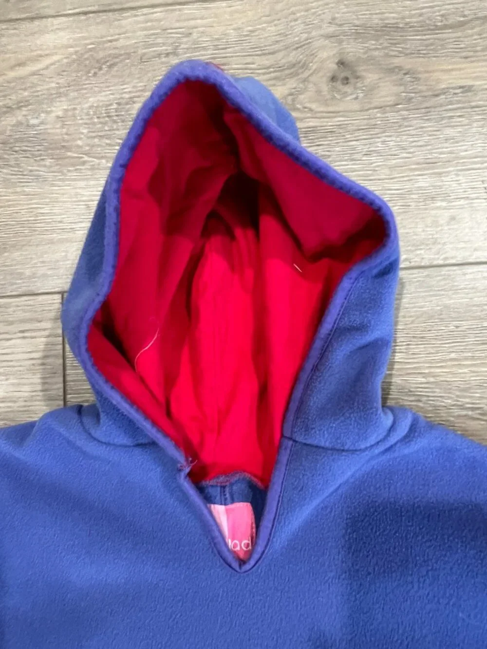 Goodlad Girls Fleece Purple Fall Hooded Poncho Owls & Leaves - One Size